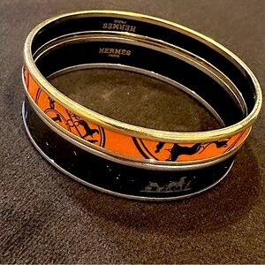 Hermes bangles, selling as set of 2, small size.